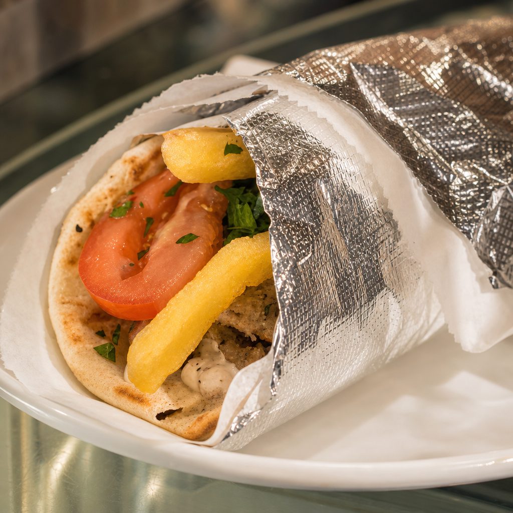 Falafel Fritter Sandwich.