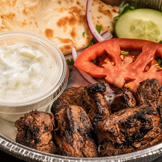 Pork Souvlaki Skewer.