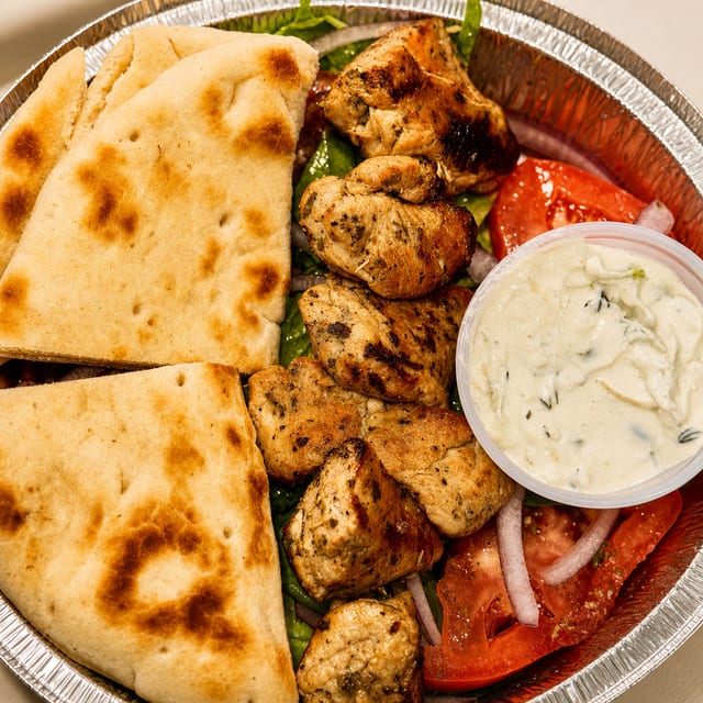 Chicken Souvlaki Skewer.