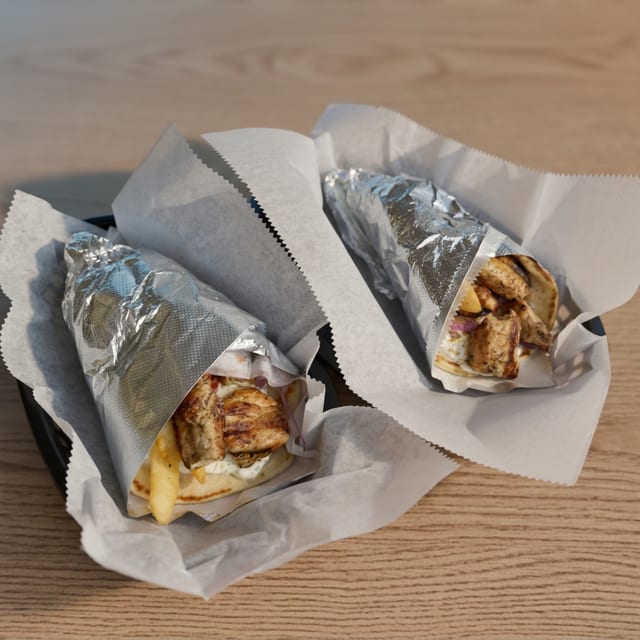 2-for-$15 Souvlaki Sandwiches.